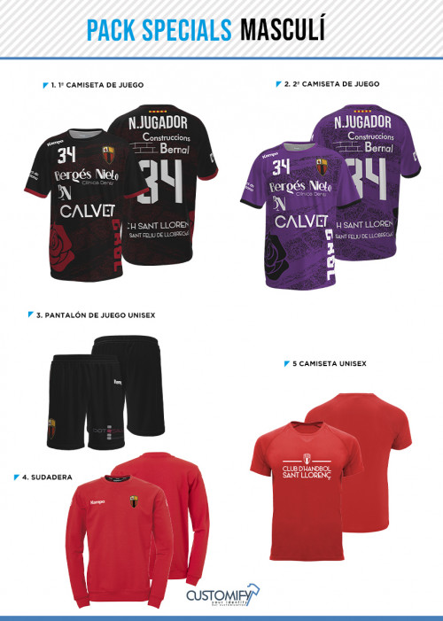 PACK SPECIALS HANDBOL SANT LLORENÇ, MASCULÍ