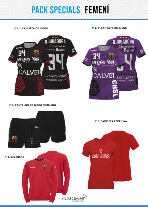 PACK SPECIALS HANDBOL SANT LLORENÇ FEMENÍ
