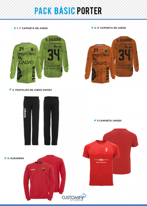 PACK BASIC OBLIGATORI PORTER HANDBOL SANT LLORENÇ