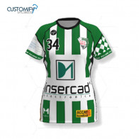 Samarreta de joc Customify, 1ª equip. verda/blanca OAR GRACIA SABADELL, DONA
