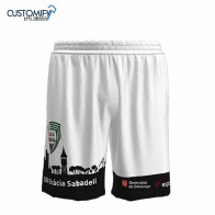 Short de joc Customify, 1ª y 2ª equip. blanc/negre CLUB ESPORTIU OAR GRACIA SABAD, Unisex