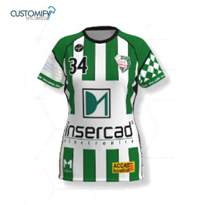 Camiseta MC. Sublimada Customify, 1ª equip. verde/blanca tallas infantiles femeninas CLUB ESPORTIU OAR GRACIA SABAD, Unisex